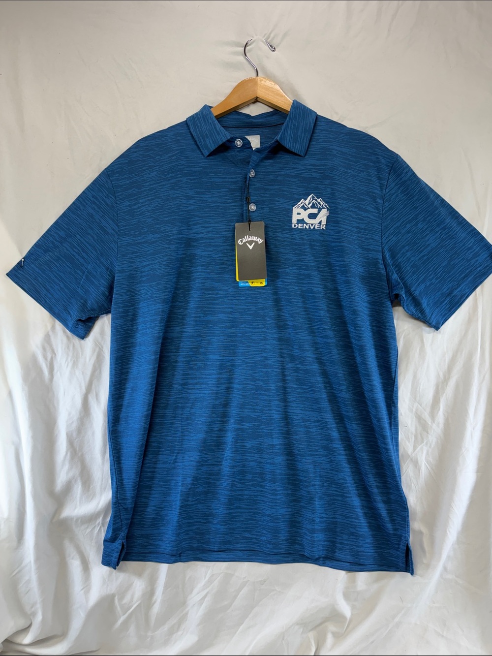 Callaway Men's Heather Blue PCA Denver Golf Polo
